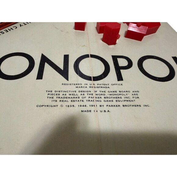 Vintage 1961 Monopoly Board Game Parker Brothers Complete - Picture 4 of 12